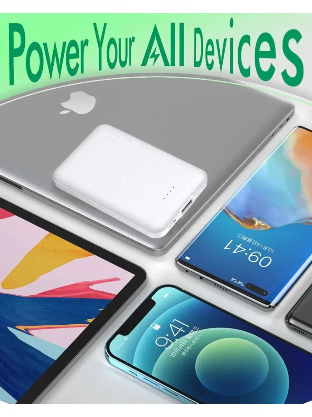 2-Pack Deep Black Dual USB Lightweight 5000mAh Portable Charger Power Bank